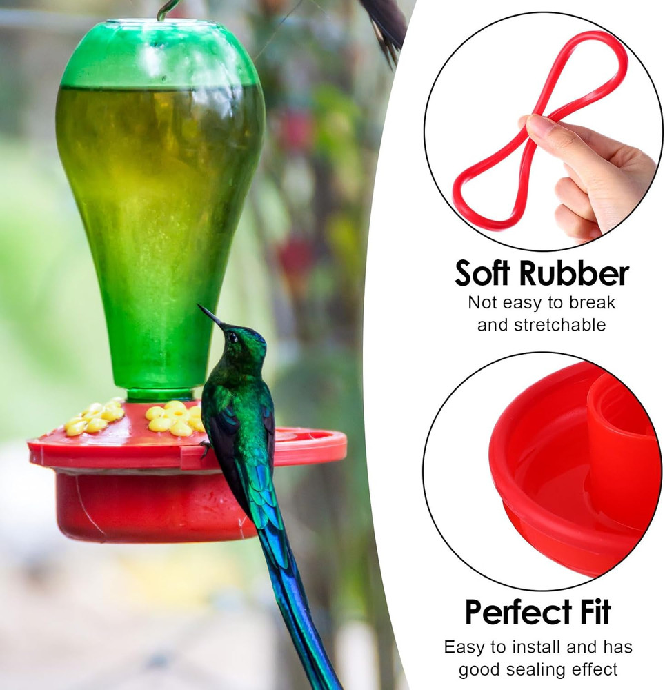 Hummingbird Feeder Seal Replacement - 8 Pcs Ring & Base Gasket