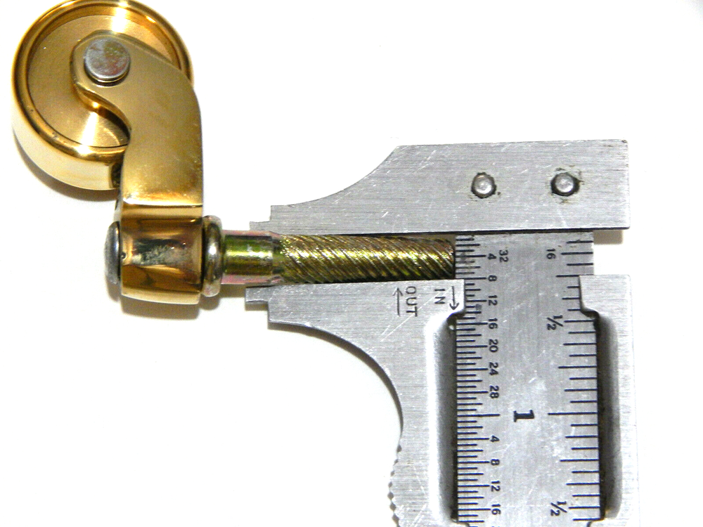 Brass Caster Wheels With Solid Brass Fork And Wheel Steel Stem