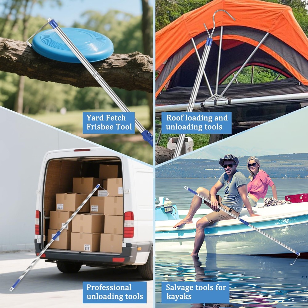 Trunk Bed Cargo Retrieval Hook Telescoping Cargo Grabber Reach Retrieval Tool