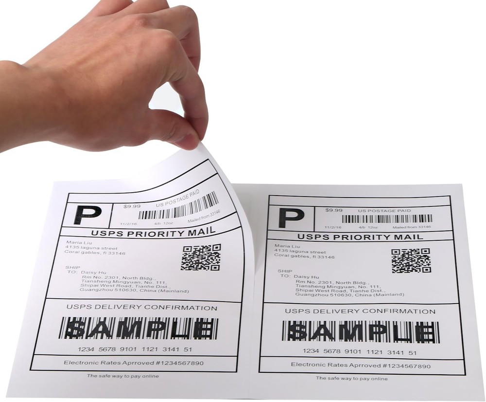 [100 Sheets; 200 Labels] 100 Sheets -（200 labels, 2up）, White