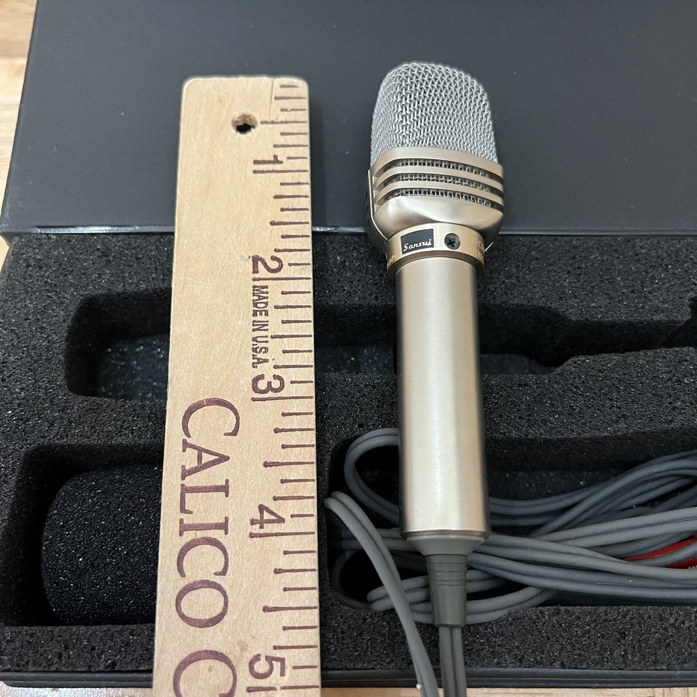 Vintage Sansui EM-5 Dynamic Microphone Japan - Untested
