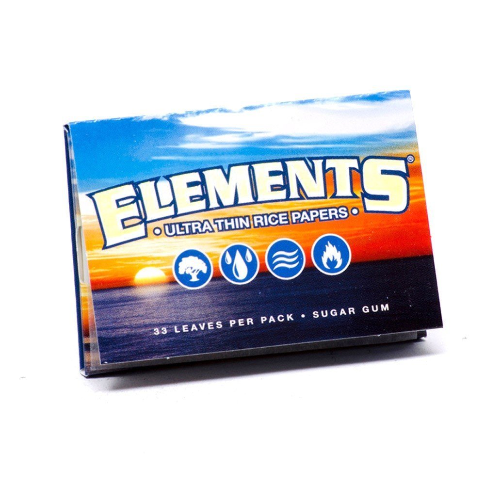 3 Pack Elements Ultra Thin Rice 1.5 Cigarette Rolling Papers 99 Leaves 8311