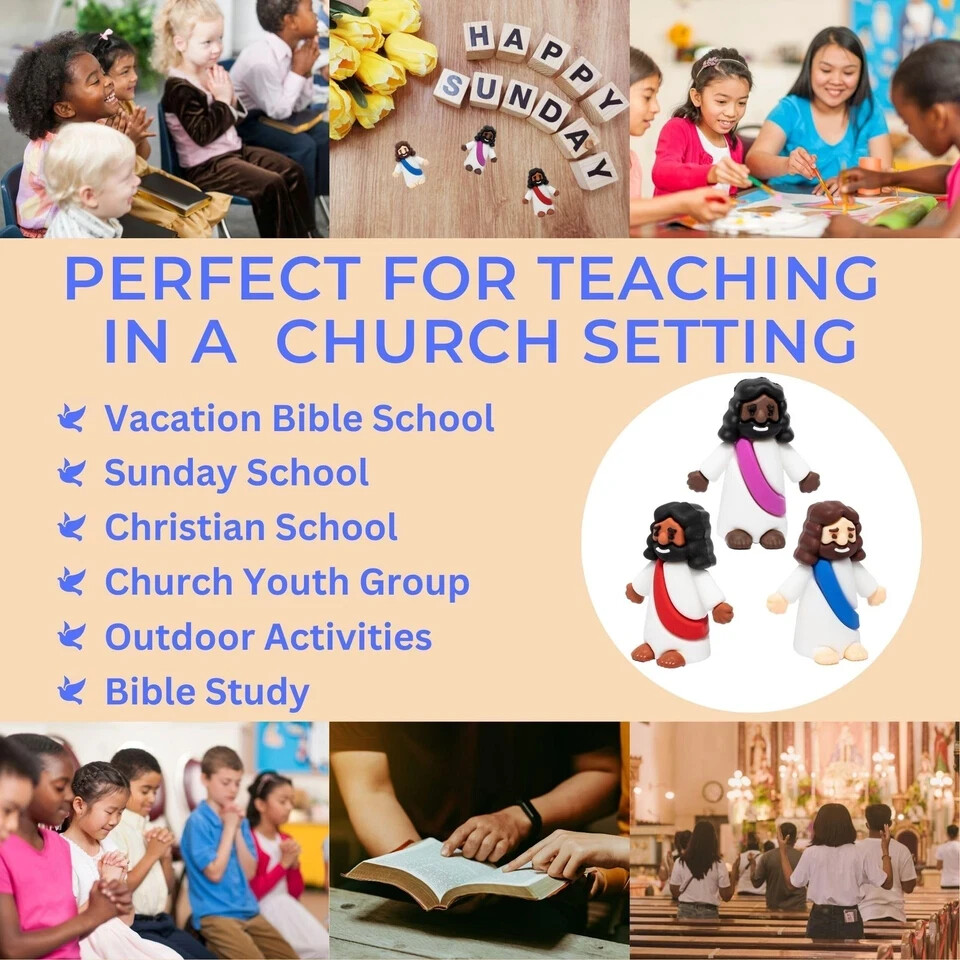 Mini Jesus Figures 50 Pcs-Tiny Jesus Bulk-Little Christ Figurines for Easter ...