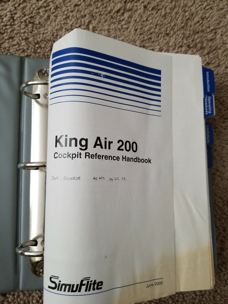 SimuFlite King Air 200 Cockpit Reference Handbook June 2000