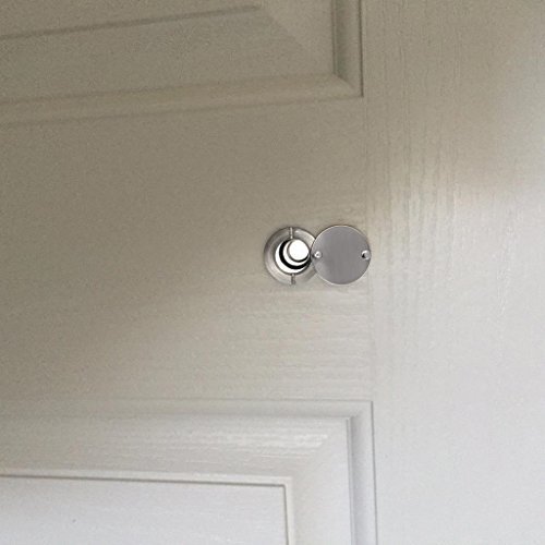 Security Peek Peep Hole Solid Brass With Privacy Cover For Front Door Viewer 2pc