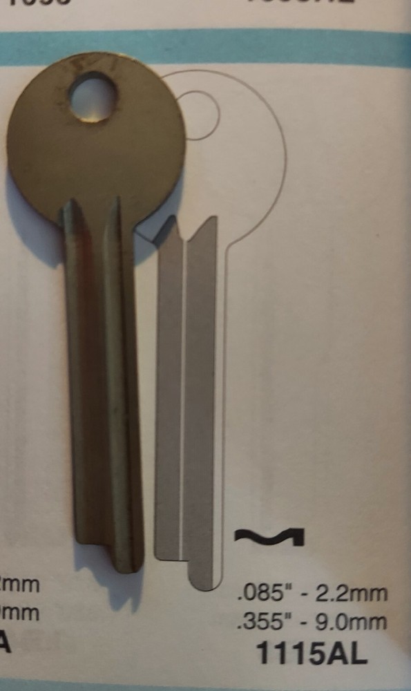 Mosler 1115AL Key Blank