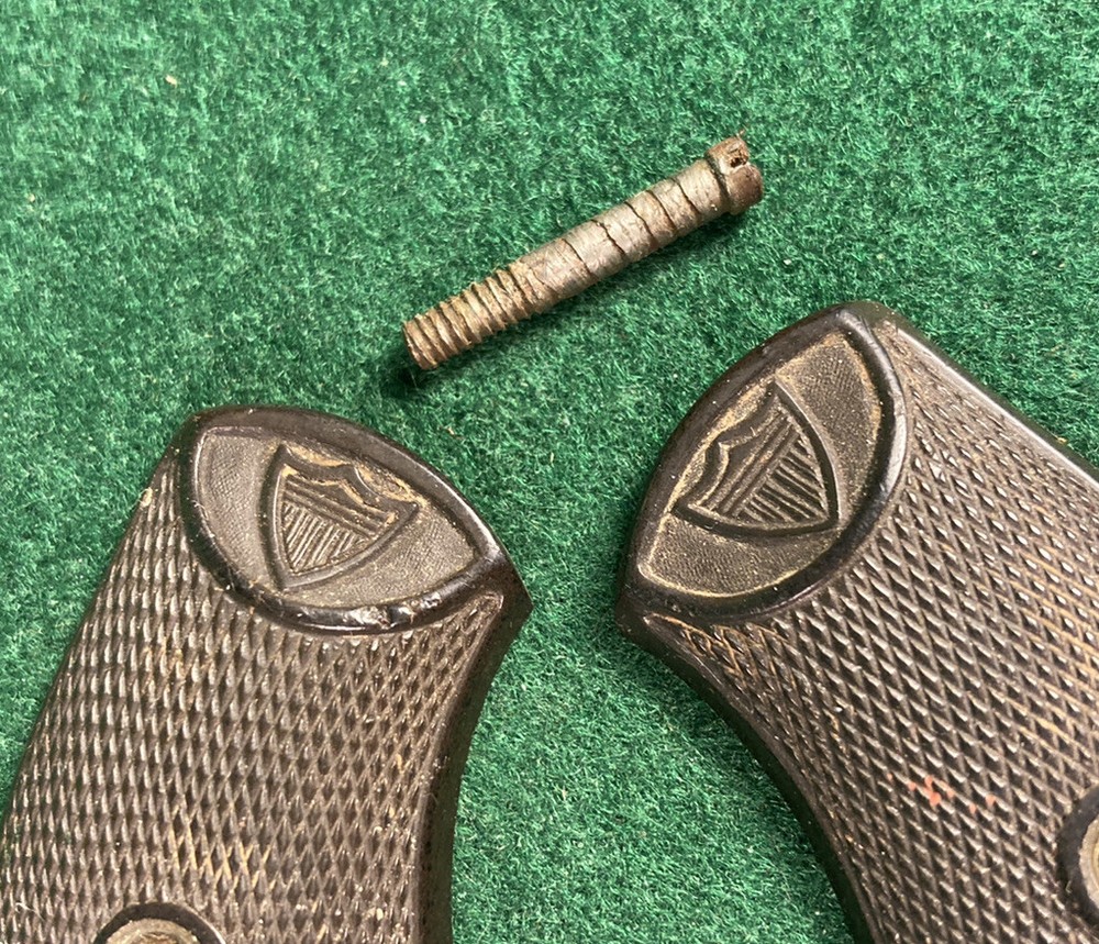 Vintage Small Frame Hard Rubber Pistol Grip Set