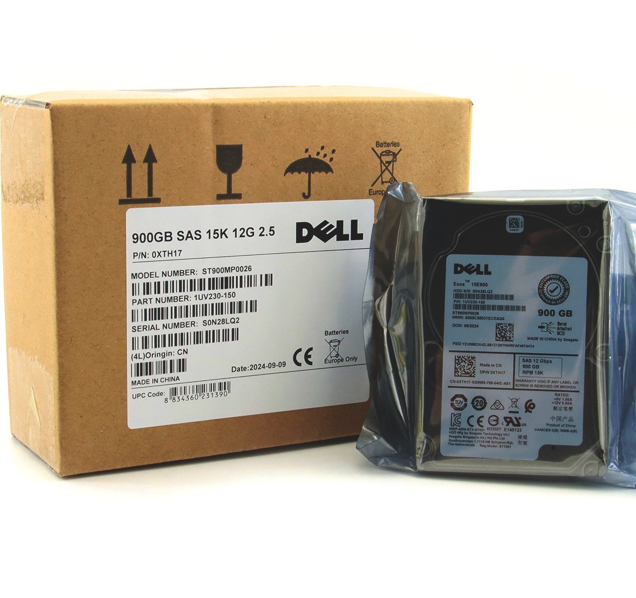 Dell 900GB SAS 15k 2.5" 12G HDD XTH17 Seagate ST900MP0026 in 3.5” Caddy New