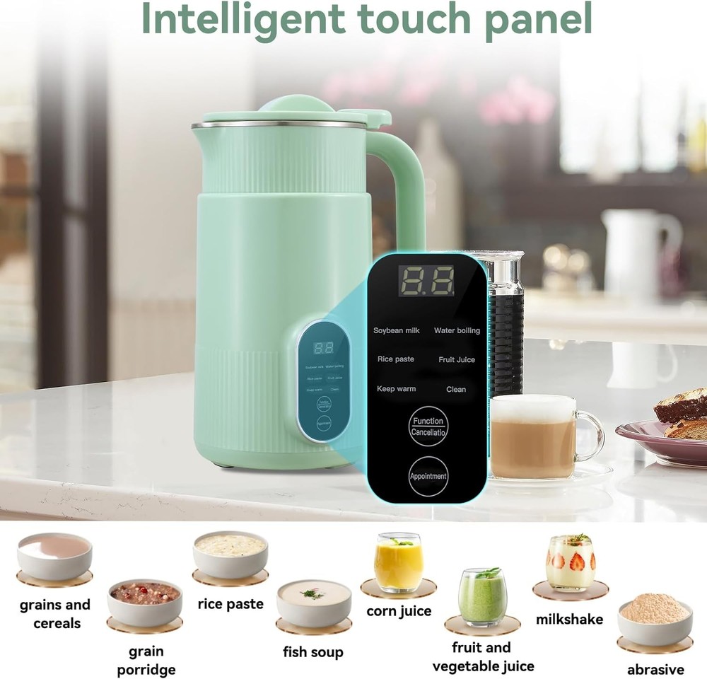 Automatic Nut Milk Maker Juice Boil Water Delay Start Self-Cleaning Keep Warm