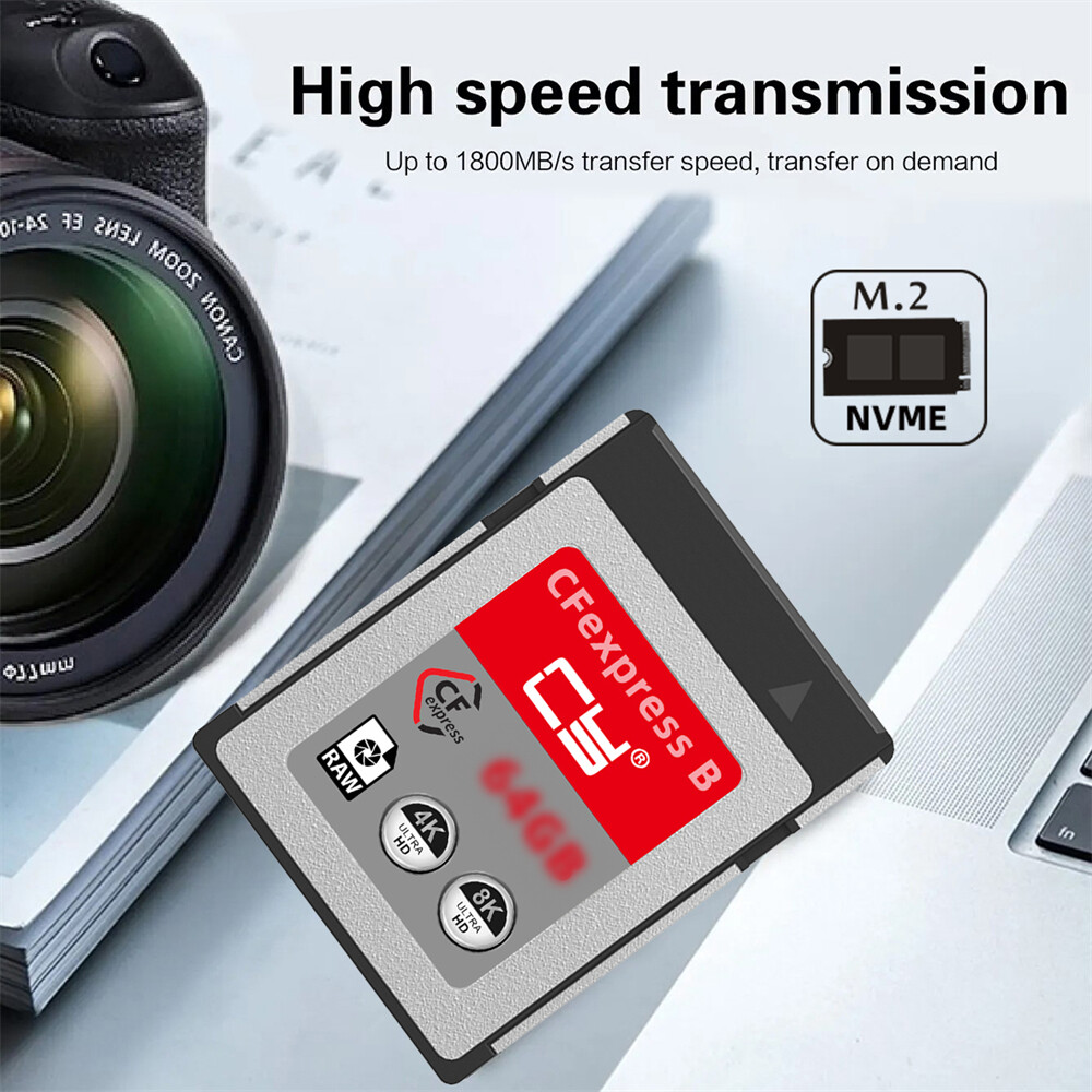 CY CFexpress Type-B Memory Card CFE CFB Adapter Compatible with XS Camera 8K RAW