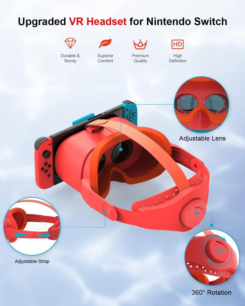 VR Headset for Nintendo Switch & Switch OLED Labo VR Kit 3D Goggles Accessorie