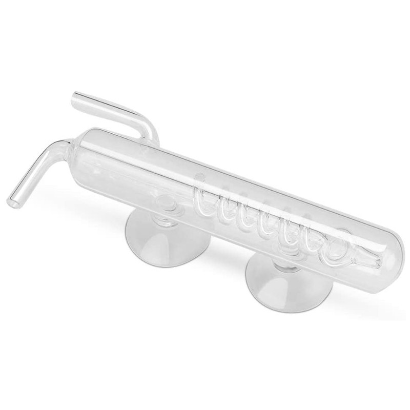 Glass CO2 Diffuser Bubble Counter for Aquarium Easy Fix by Suction Cups