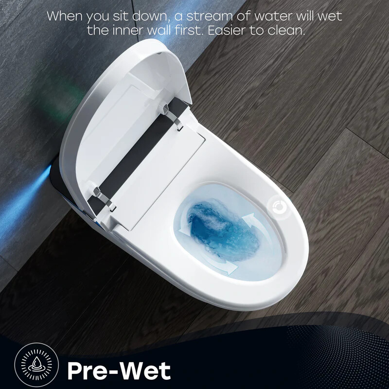 HOROW T38P Smart Toilet with bidet Flush Tank ADA Auto Open Lid 12'' Rough In