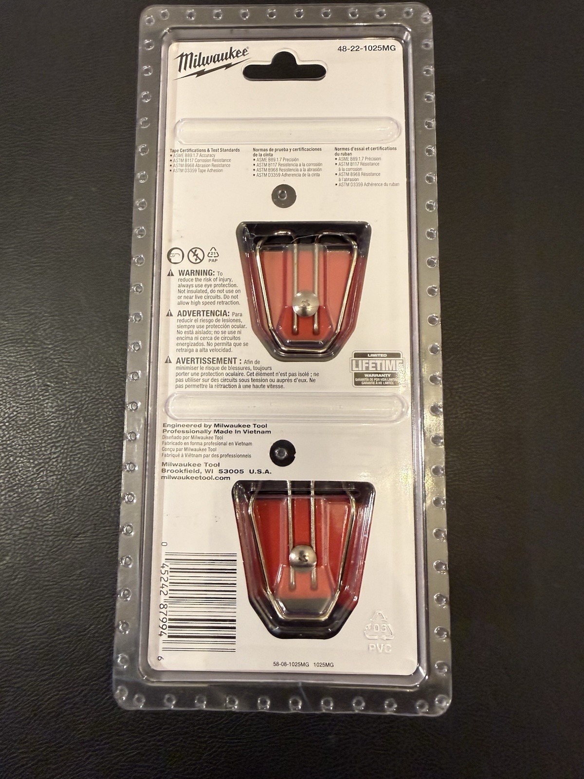 Milwaukee 48-22-1025MG 25' Heavy Duty Magnetic Tape Measure - 2 PK