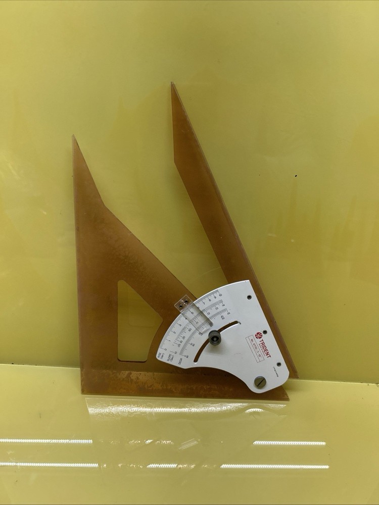 Vintage Adjustable Set Square Trident Facila 12” Architect Draughtman's Drawing