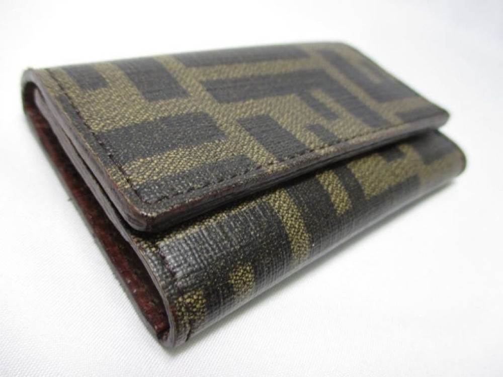 Fendi Zucca Pattern 6-Key Case Excellent Condition Authentic