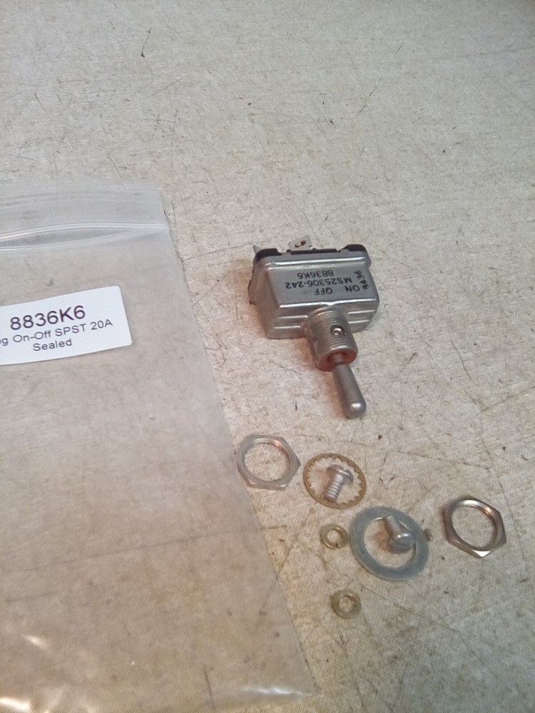 Cutler-Hammer 8836K6 SPST Toggle Switch MS25306-242