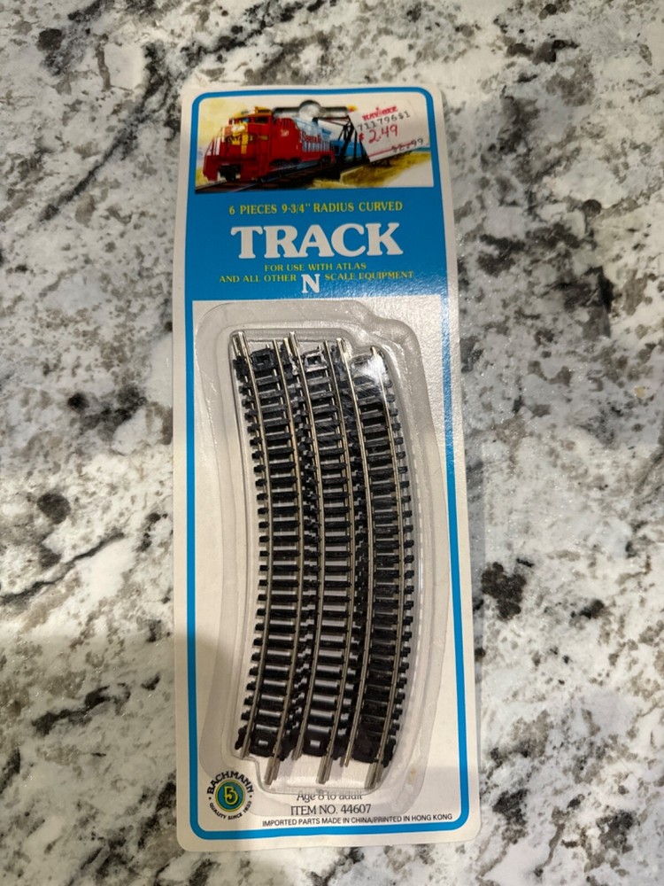 Bachmann Track 6pc 9 3/4" Curved No. 44607
