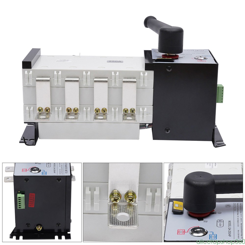 Industrial Automatic Transfer Switch Changeover Grid - AC Generator 250A 4 Pole