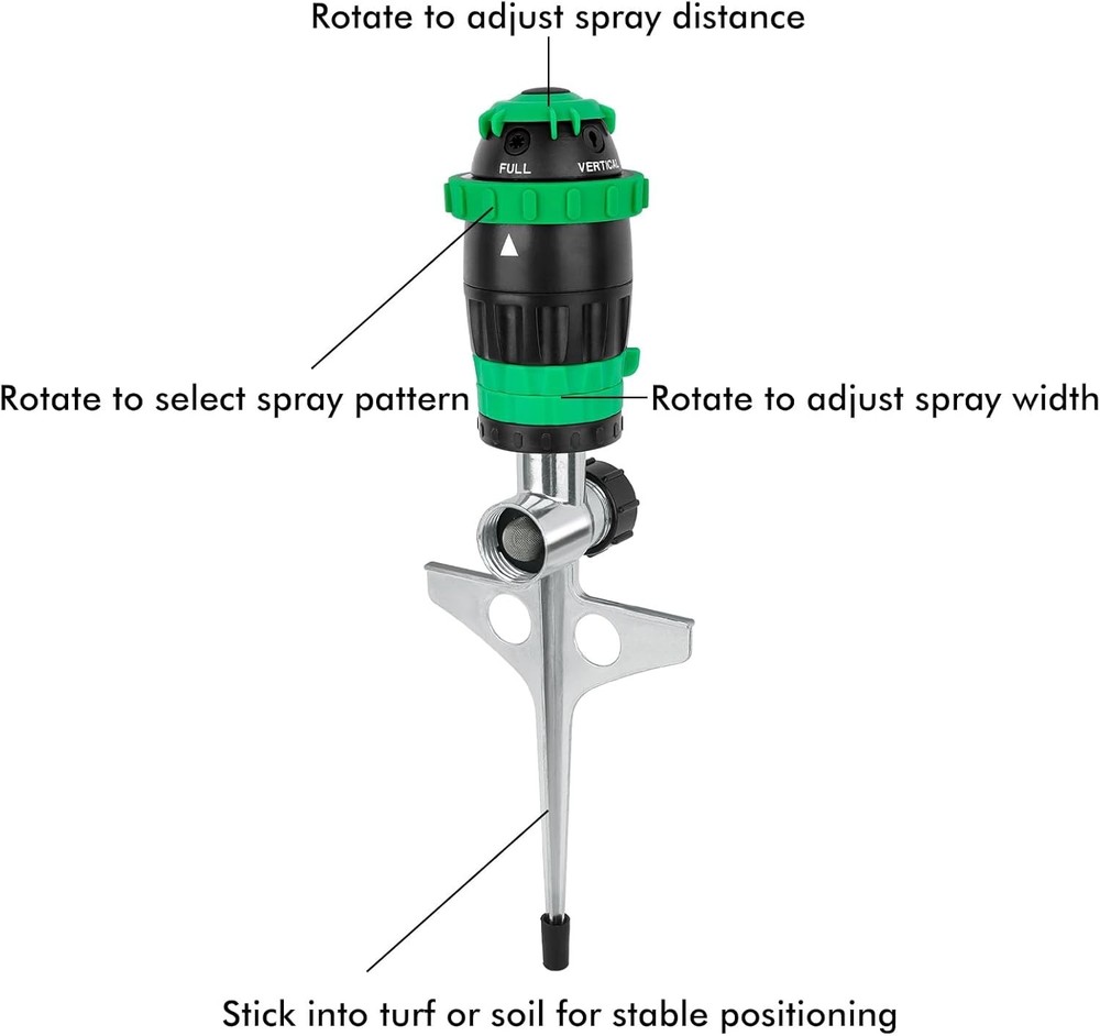 2 Pack Oscillating Sprinkler System for Large Gardens - Customizable & Reliable