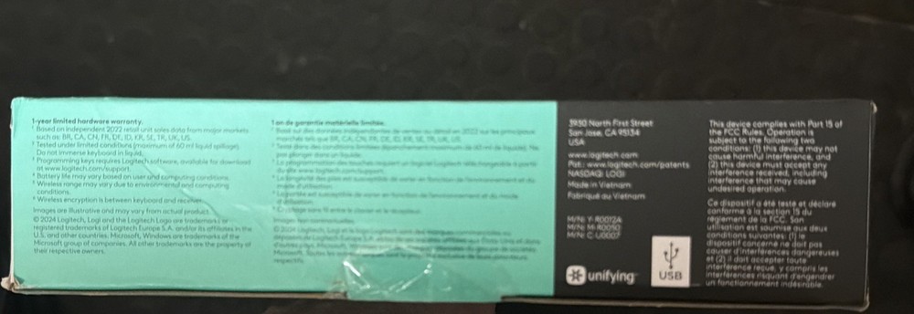 Logitech MK540 Combo Advanced Wireless Keyboard & Mouse Combo USB Receiver Black