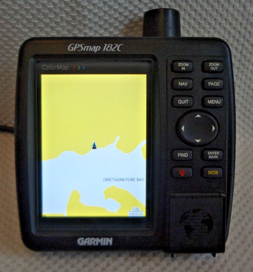GARMIN GPSMAP 182C MARINE CHART PLOTTER FISHFINDER GPS w PWR ANTENNA KNOBS COVER