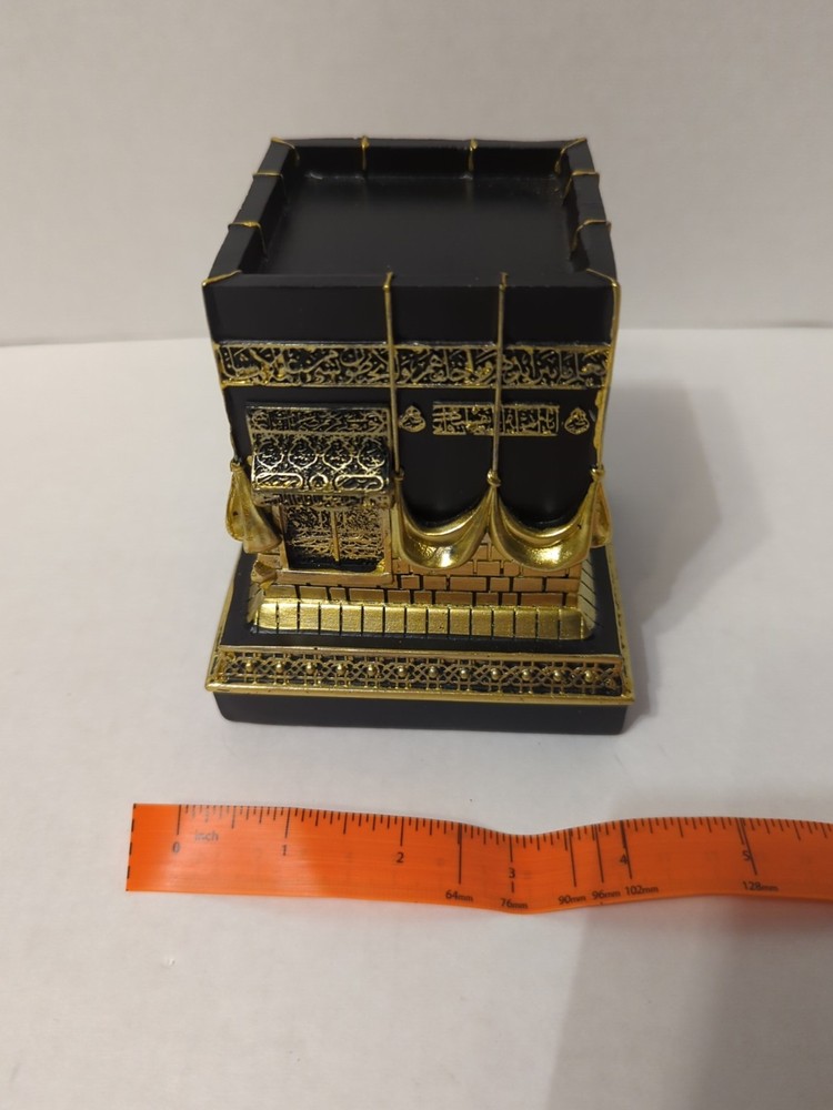 Islamic Table Decor Kaba Replica Muslim Gift Gold & Black