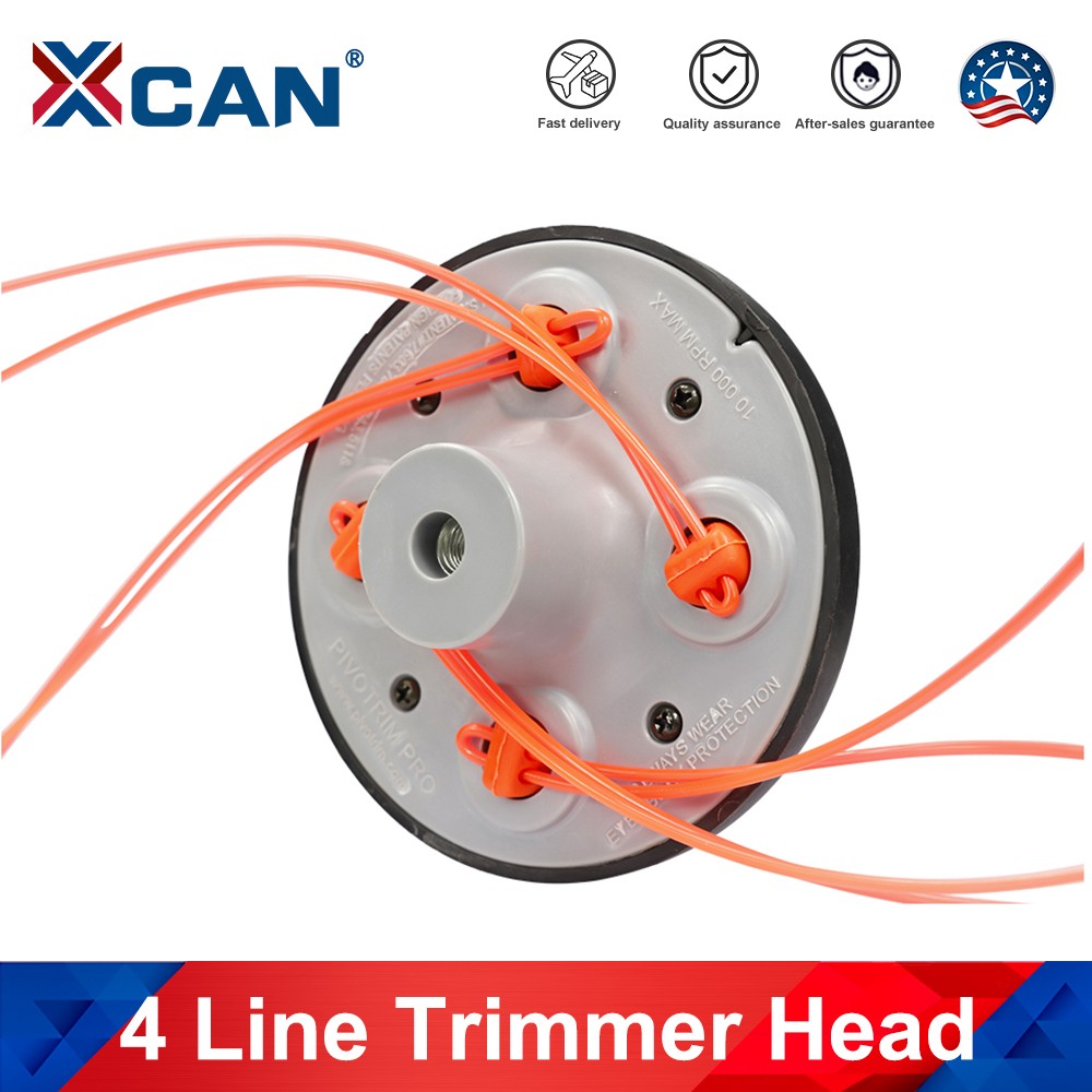 4 Line Trimmer Head Replacement - Bump Feed Line Spool Cutter for Grass Strimmer