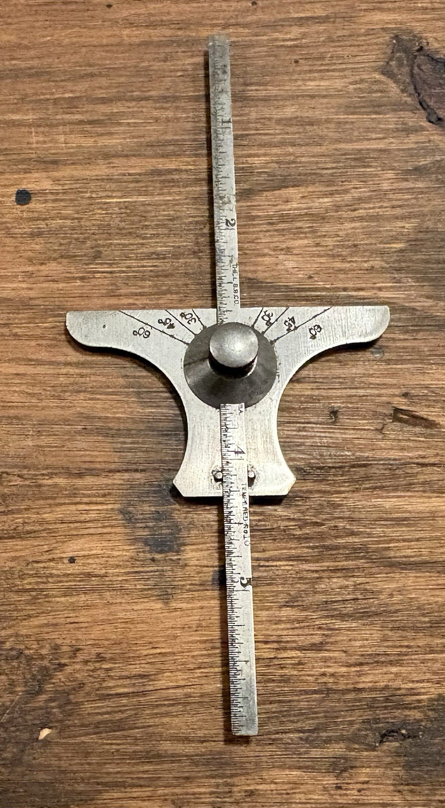 Starrett #236 Depth Angle Gauge Gage 6" Rule 0-60 Degrees Antique Machinist Tool