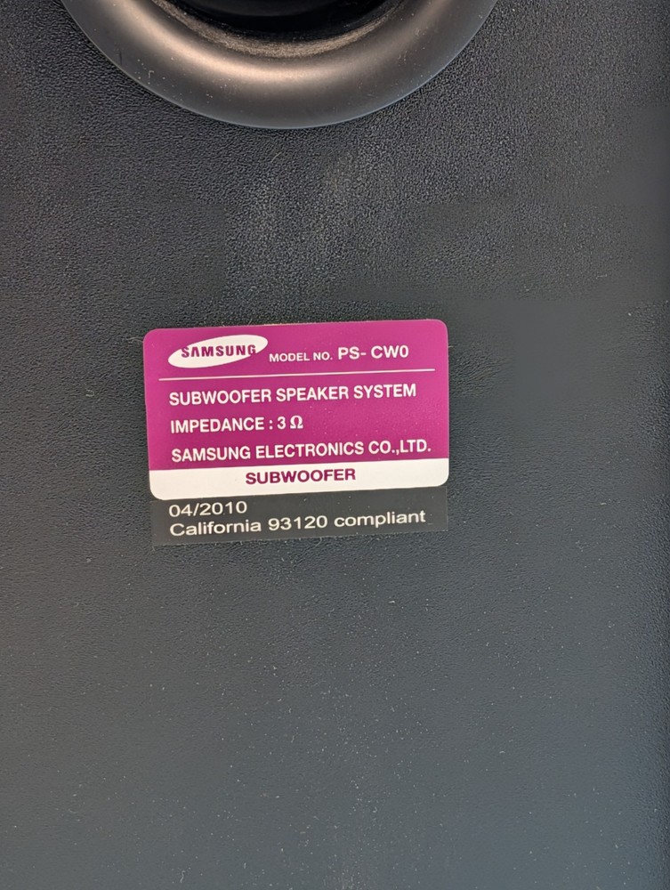 Samsung PS-CWO Sub Woofer Speaker Only Tested Working
