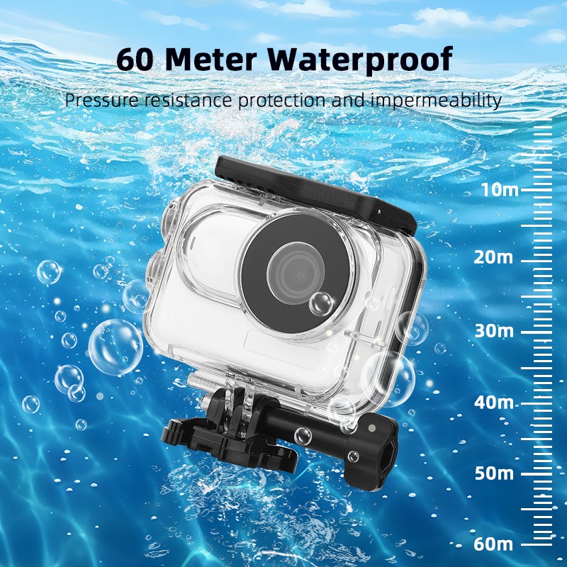 60M Camera Underwater Case Surfing Diving Housing Shell For Insta360 GO 3