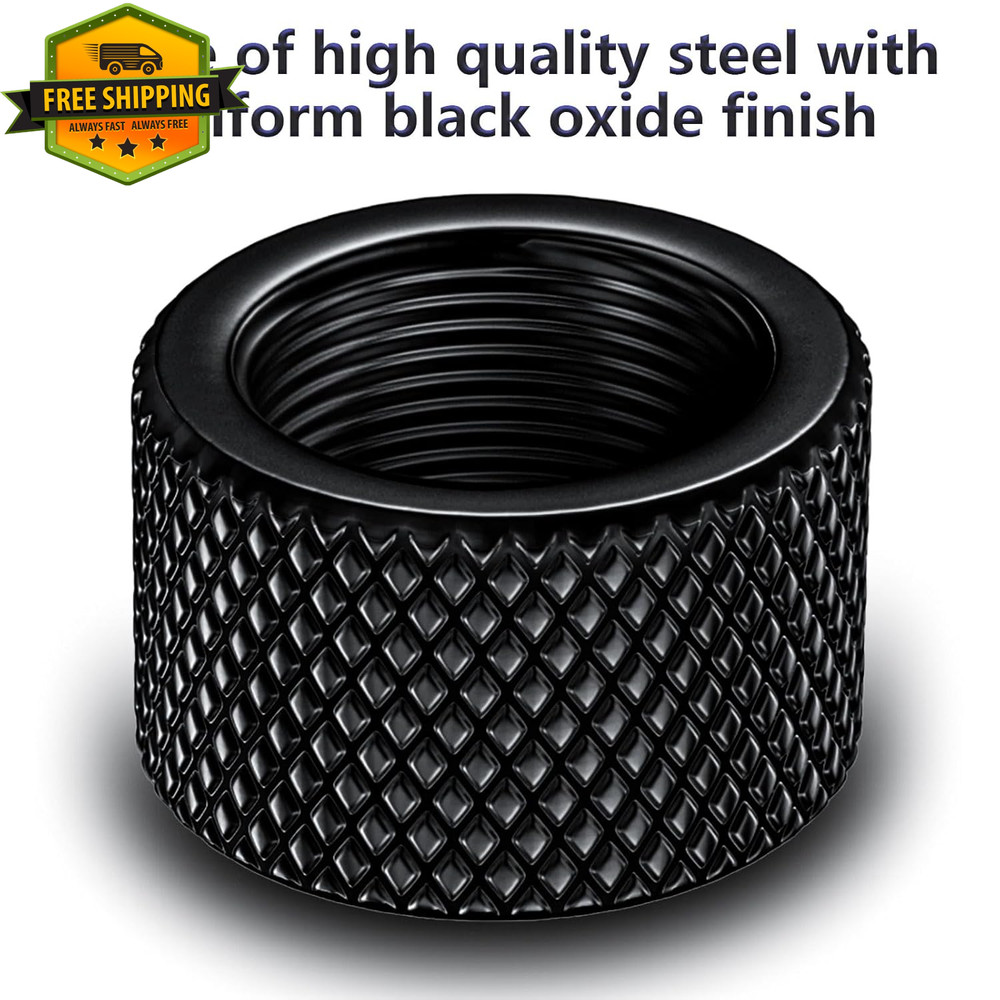 2 Pack 5/8x24 Steel Thread Protector Black Muzzle Thread Cover