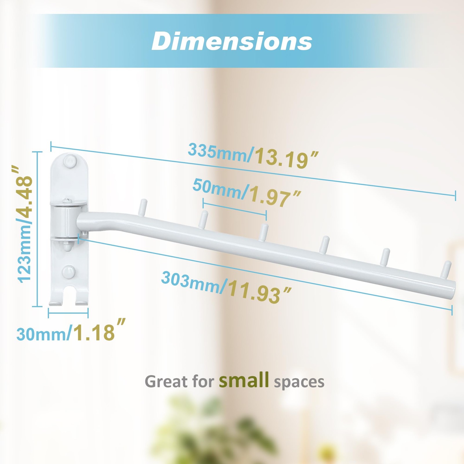 Wall Mounted Drying Rack,Swivel Clothes Drying Rack Stainless Steel,Space Sav...