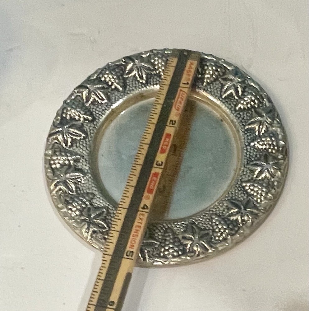 Godinger Silver Plate Art Grape Coaster 5" Saucer Silver-plated