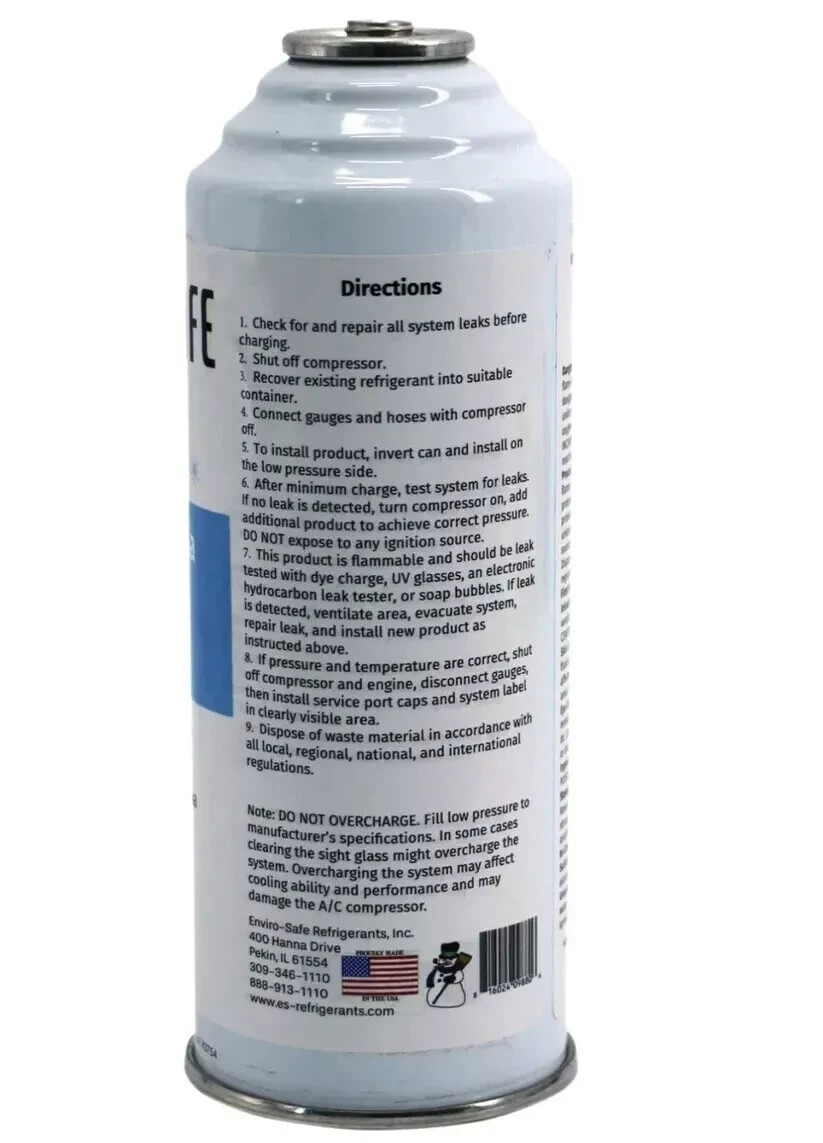 R 134a Refrigerant Replacement Cans- Coldest Refrigerant for Auto - 4 Pack