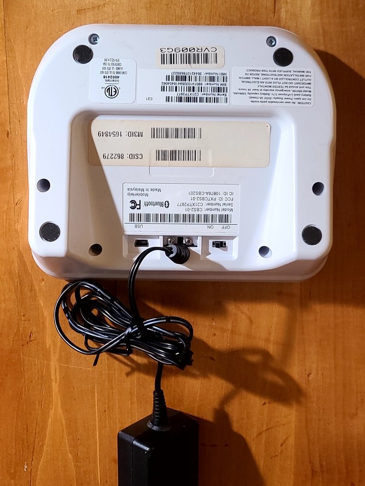 MobileHelp Emergency System Base Station w/ Power Adapter CBS2-01 Tested/Working