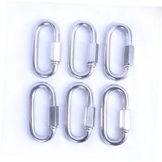 3.5 Inch 304 Stainless Steel Carabiner and Stainless Steel Chain Quick 3.5inch