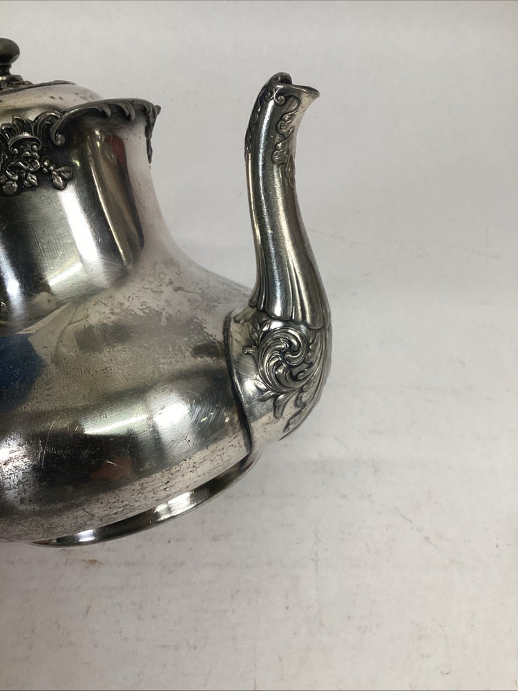 Antique Ornate Silver Plated Teapot