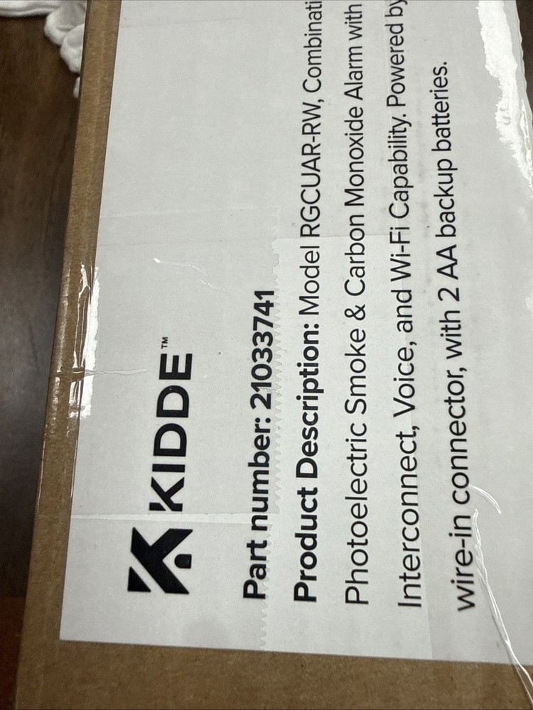Kidde Smart Smoke and Carbon Monoxide Detector, Ring App Enabled Hardwired