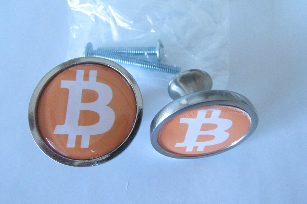 Bitcoin Cabinet Knobs, Bit Coin Crypto Logo Cabinet Pulls / knobs ,bitcoin knobs