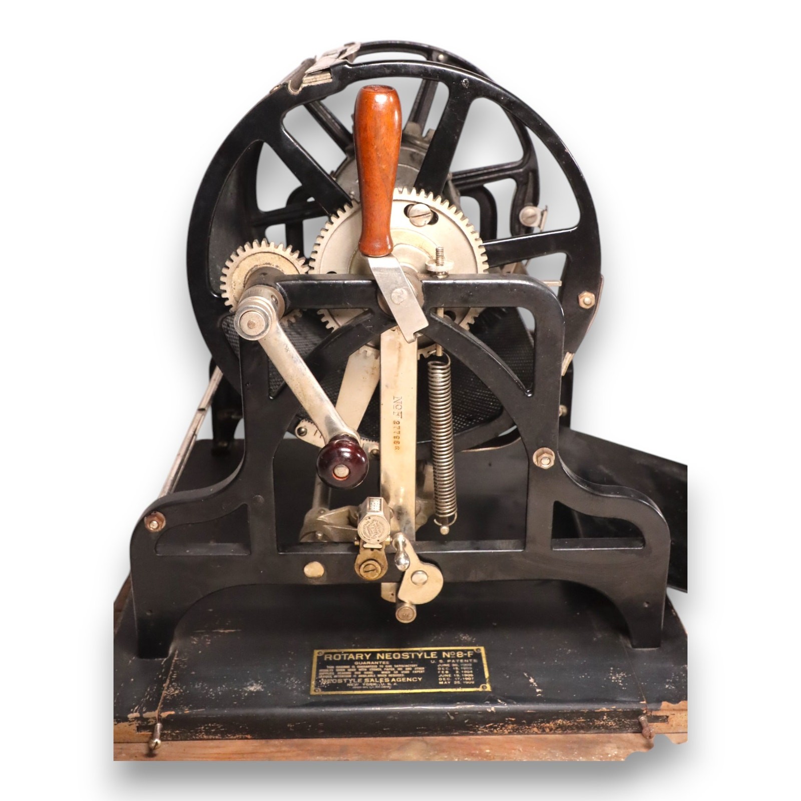 Rotary Neostyle No 8-F Mimeograph Stencil Duplicating Machine USA Antique 1910