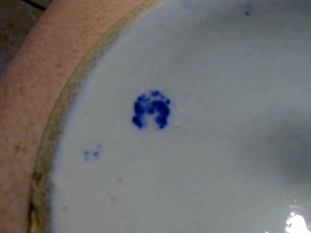 Large Antique Ceramic Salt Cellar Container with Lid