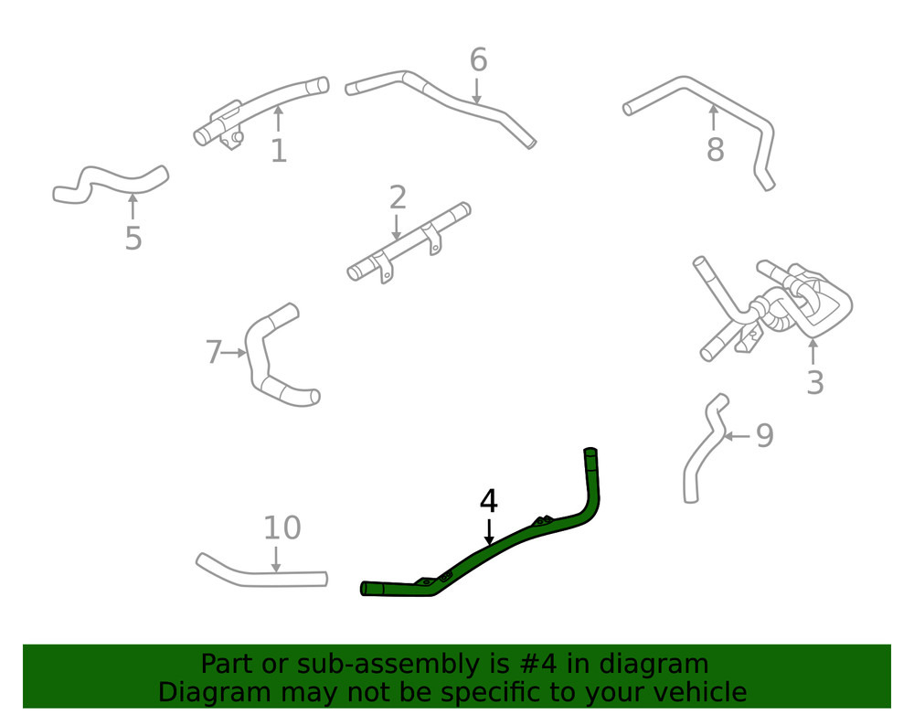 Genuine Mitsubishi Cooling Pipe 1370A693