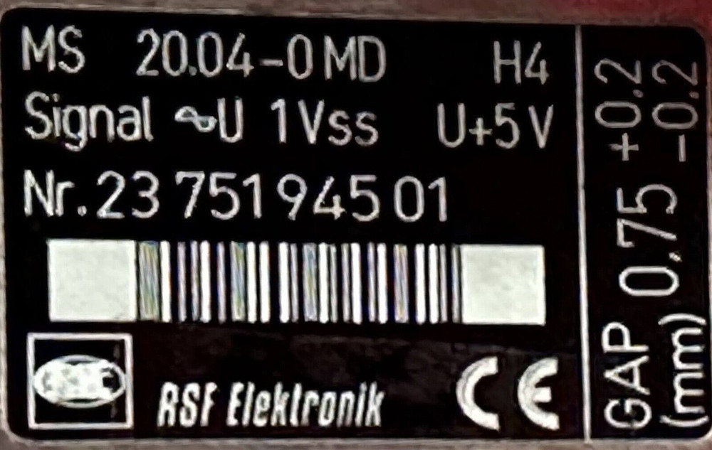 RSF Elektronik MS 20.04-0MD H4 Electronic Linear Encoder With Read Head Cable