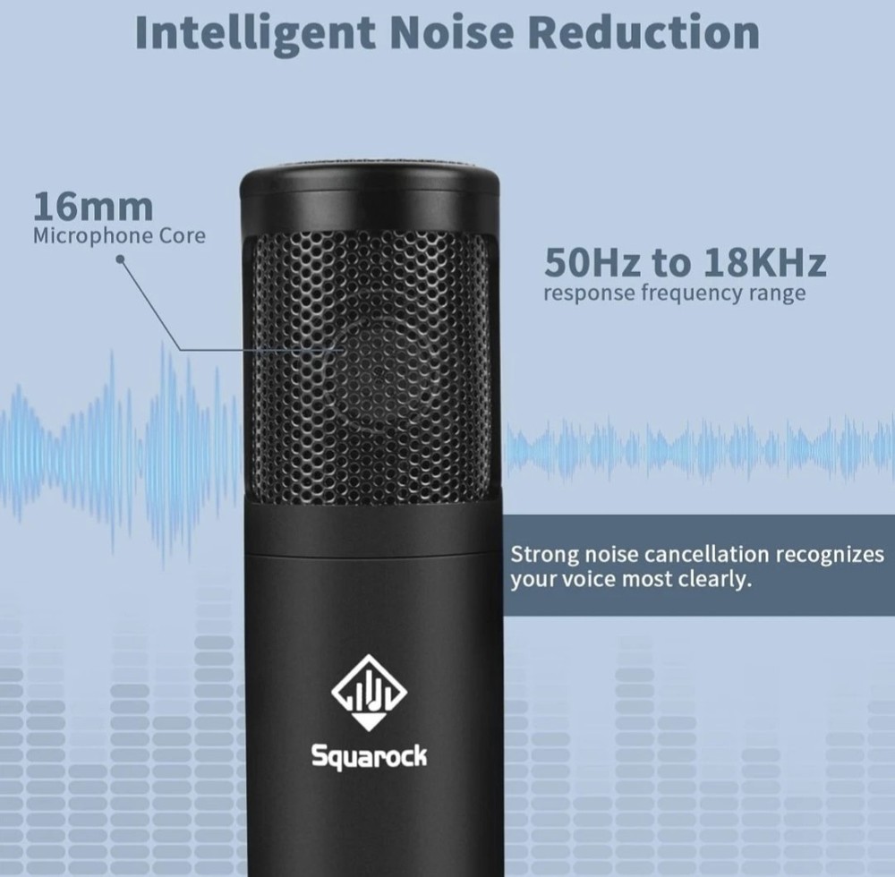 Squarock BM-800 Condenser Microphone with Tripod