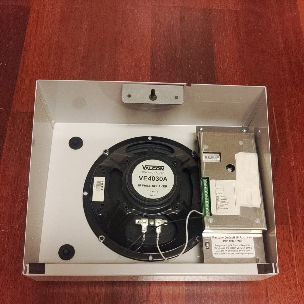 Valcom VE4030A IP One-Way/Talkback Wall Speaker --tested working--