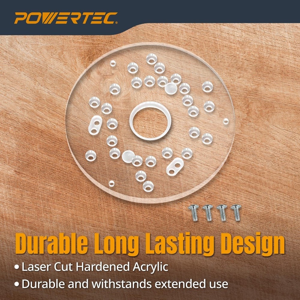Professional 5-3/4" Router Base Plate with Screws - Ultimate Stability & Control