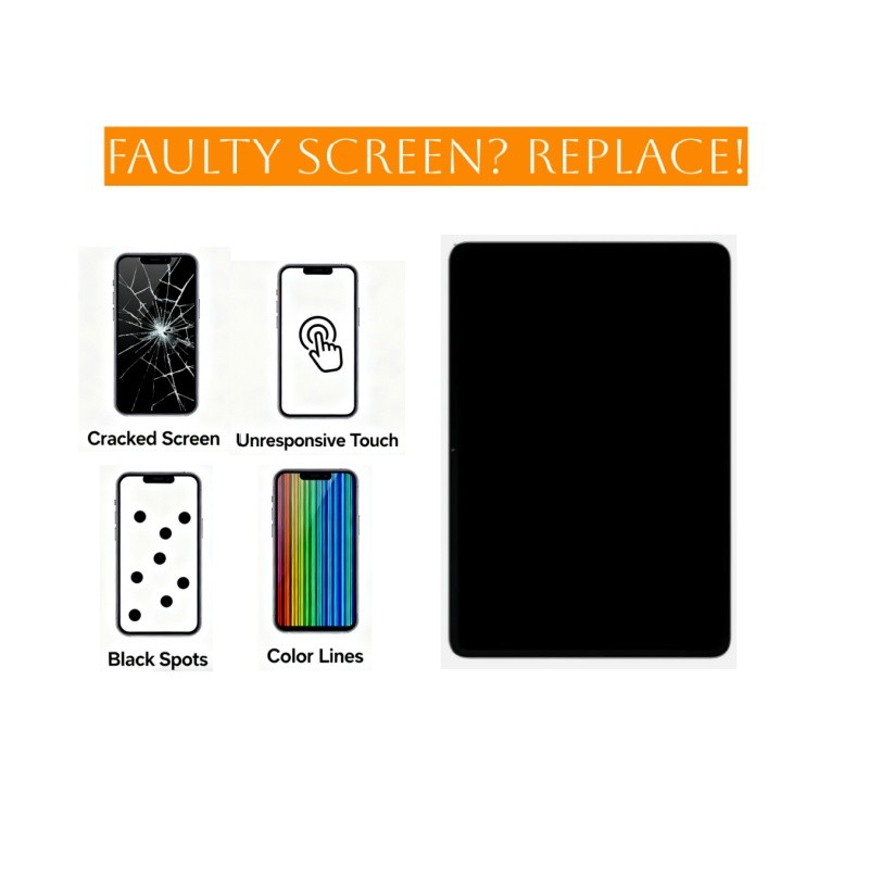 100% For 11.6" OnePlus Pad 2023 OPD2203 LCD Touch Screen Digitizer Replacement