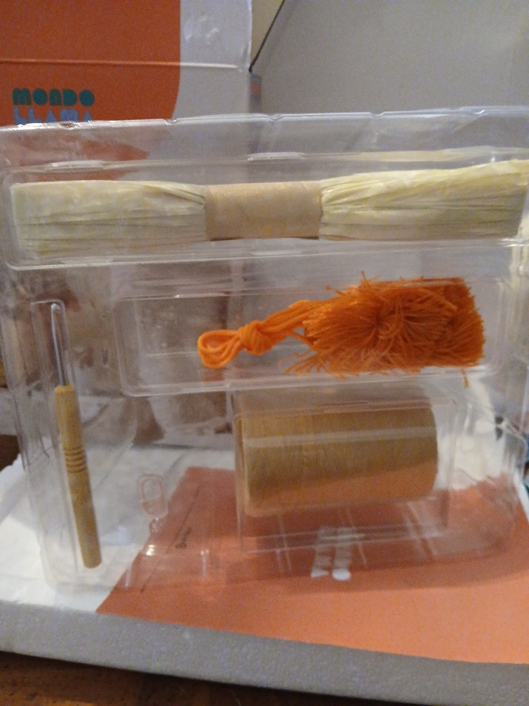 crochet basket kit thread needle and pattern new in box