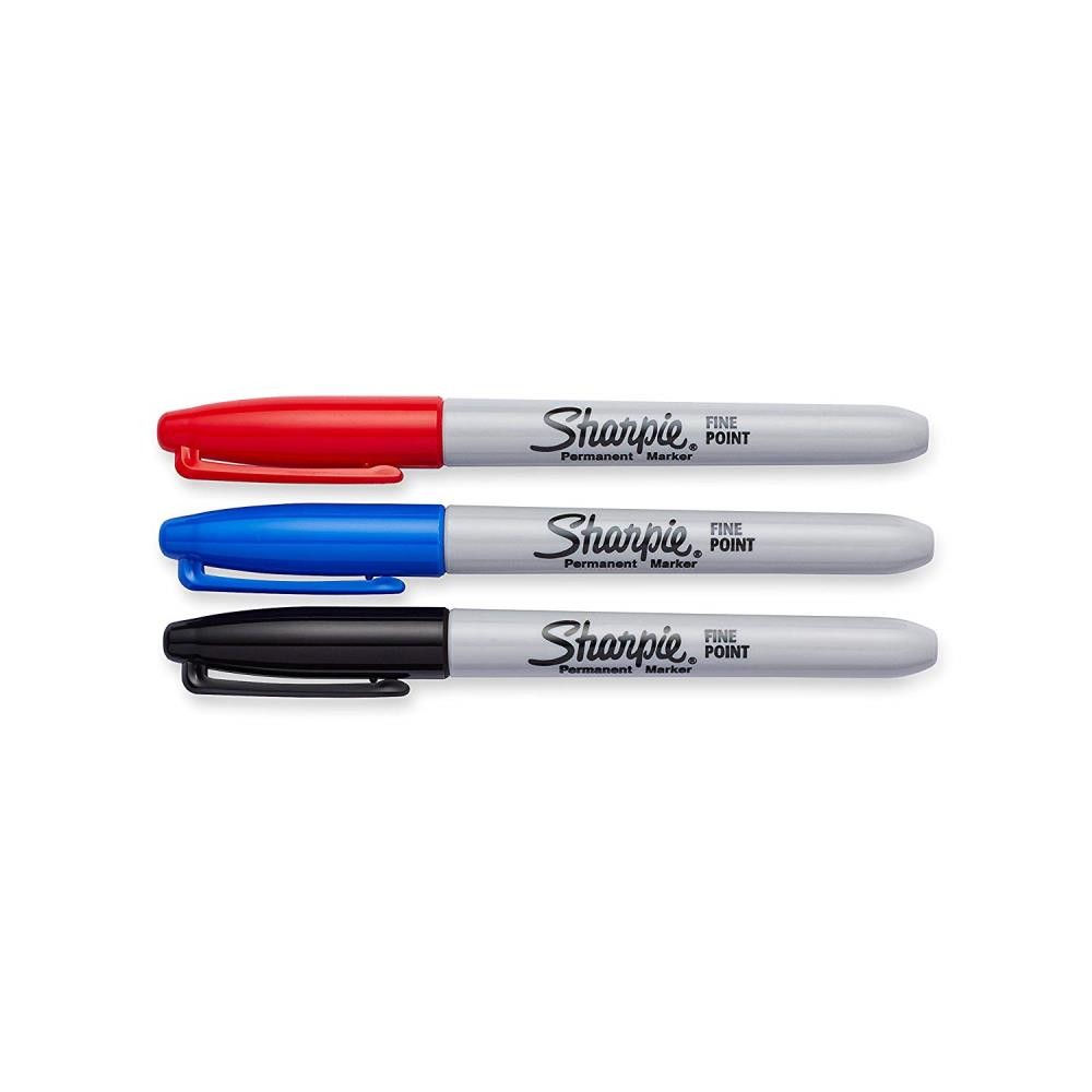 New Sharpie Fine Point Permanent Markers, 3 Colored Markers